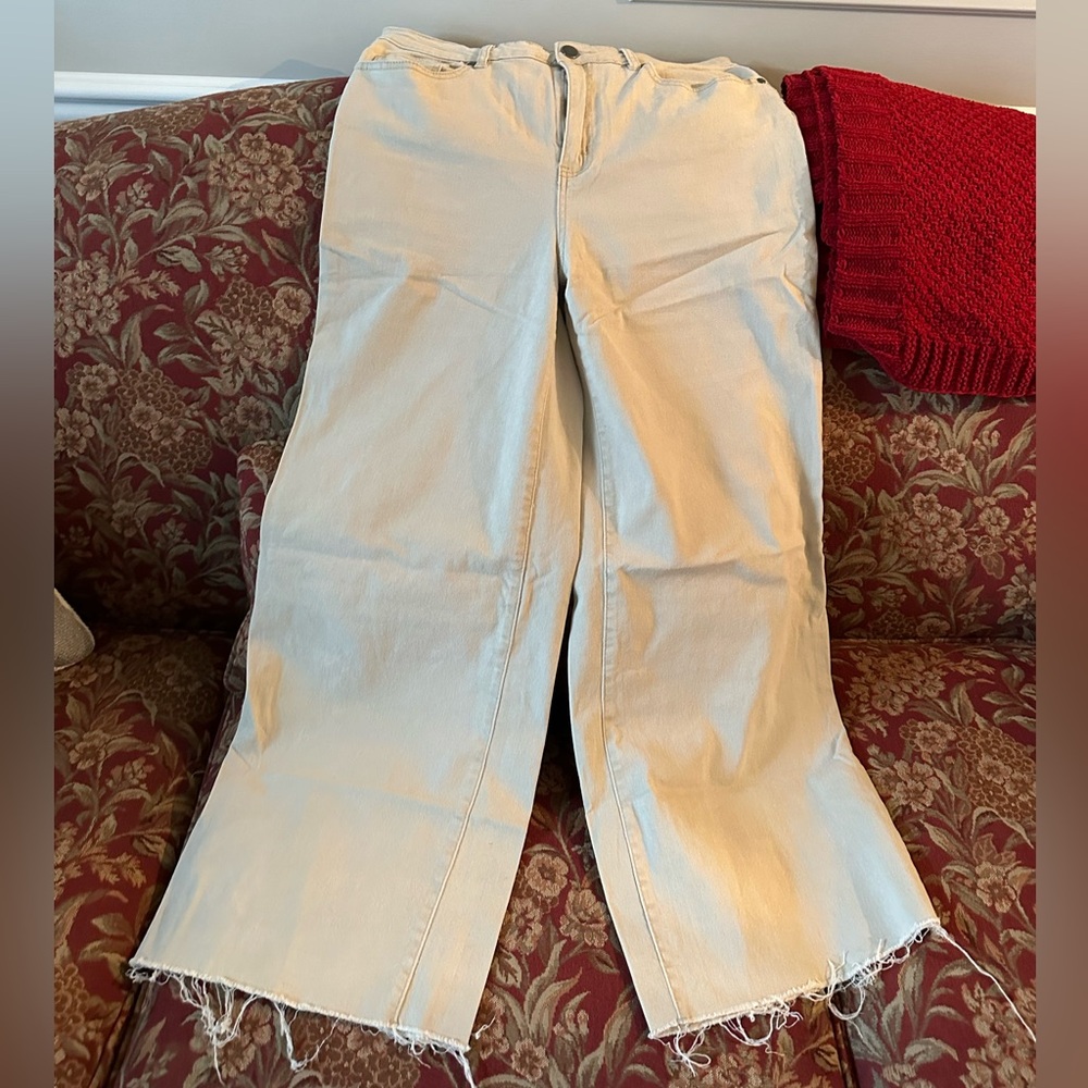Cream jeans size large